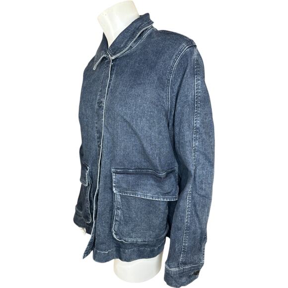 Me by Jennie Garth The Dylan Denim Jacket Washed Grey Blue Wash 1X NWT - Picture 5 of 14